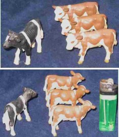 VACA TERNEROS RESINA 6CMS